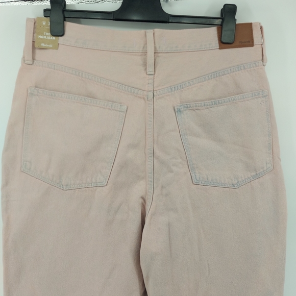 Madewell The Momjean: Overdyed Edition Pink Waist Size 32 - Picture 6 of 13